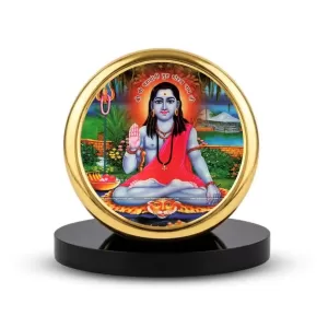 Car Dashboard/Table Top Lord Gorakhnath Ji Metal Golden Photo Stand 2x2 Inches, Compact & Stylish Spiritual Display For Car, Home & Office (Pack Of 1) (F24541) Car Dashboard/Table Top Lord Gorakhnath Ji Metal Golden Photo Stand 2x2 Inches, Compact & Stylish Spiritual Display For Car, Home & Office (Pack Of 1) (F24541)