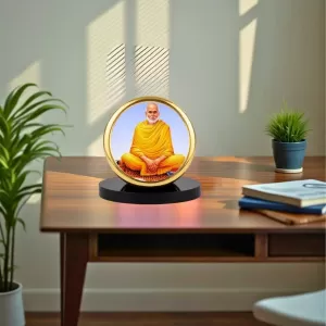 Car Dashboard/Table Top Sree Narayana Guru Metal Golden Photo Stand 2x2 Inches, Compact & Stylish Spiritual Display For Car, Home & Office (Pack Of 1) (F24555) Car Dashboard/Table Top Sree Narayana Guru Metal Golden Photo Stand 2x2 Inches, Compact & Stylish Spiritual Display For Car, Home & Office (Pack Of 1) (F24555)