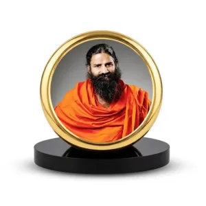 Car Dashboard/Table Top Baba Ramdev Metal Golden Photo Stand 2x2 Inches, Compact & Stylish Spiritual Display For Car, Home & Office (Pack Of 1) (F24562) Car Dashboard/Table Top Baba Ramdev Metal Golden Photo Stand 2x2 Inches, Compact & Stylish Spiritual Display For Car, Home & Office (Pack Of 1) (F24562)