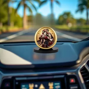 Car Dashboard/Table Top Radha Krishna Metal Golden Photo Stand 2x2 Inches, Compact & Stylish Spiritual Display For Car, Home & Office (Pack Of 1) (F24567) Car Dashboard/Table Top Radha Krishna Metal Golden Photo Stand 2x2 Inches, Compact & Stylish Spiritual Display For Car, Home & Office (Pack Of 1) (F24567)