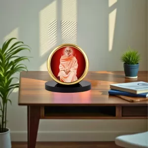 Car Dashboard/Table Top Sree Narayana Guru Metal Golden Photo Stand 2x2 Inches, Compact & Stylish Spiritual Display For Car, Home & Office (Pack Of 1) (F24560) Car Dashboard/Table Top Sree Narayana Guru Metal Golden Photo Stand 2x2 Inches, Compact & Stylish Spiritual Display For Car, Home & Office (Pack Of 1) (F24560)