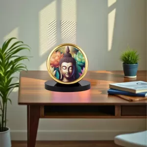 Car Dashboard/Table Top Lord Gautam Buddha Metal Golden Photo Stand 2x2 Inches, Compact & Stylish Spiritual Display For Car, Home & Office (Pack Of 1) (F24573) Car Dashboard/Table Top Lord Gautam Buddha Metal Golden Photo Stand 2x2 Inches, Compact & Stylish Spiritual Display For Car, Home & Office (Pack Of 1) (F24573)