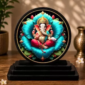 Premium Wooden Lord Ganesha Showpiece For Car Dashboard & Office Table | 4 X 4.5 Inch Sublimation Printed Decorative Stand | 4 Mm MDF | Home Decor | Made In India (F33301) Premium Wooden Lord Ganesha Showpiece For Car Dashboard & Office Table | 4 X 4.5 Inch Sublimation Printed Decorative Stand | 4 Mm MDF | Home Decor | Made In India (F33301)