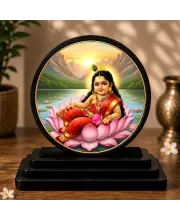 Premium Wooden Bala Tripura Sundari  Showpiece For Car Dashboard & Office Table | 4 X 4.5 Inch Sublimation Printed Decorative Stand | 4 Mm MDF | Home Decor | Made In India (F33326)
