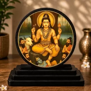 Premium Wooden Sri DakshinaMurthy Showpiece For Car Dashboard & Office Table | 4 X 4.5 Inch Sublimation Printed Decorative Stand | 4 Mm MDF | Home Decor | Made In India (F33587) Premium Wooden Sri DakshinaMurthy Showpiece For Car Dashboard & Office Table | 4 X 4.5 Inch Sublimation Printed Decorative Stand | 4 Mm MDF | Home Decor | Made In India (F33587)