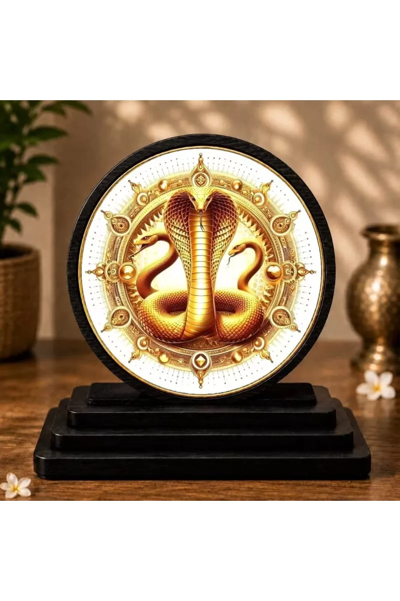 Premium Wooden  Lord Goga Maharaj Showpiece For Car Dashboard & Office Table | 4 X 4.5 Inch Sublimation Printed Decorative Stand | 4 Mm MDF | Home Decor | Made In India (F33732)