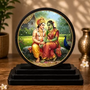 Premium Wooden Lord Murgan And Valli Showpiece For Car Dashboard & Office Table | 4 X 4.5 Inch Sublimation Printed Decorative Stand | 4 Mm MDF | Home Decor | Made In India (F33473) Premium Wooden Lord Murgan And Valli Showpiece For Car Dashboard & Office Table | 4 X 4.5 Inch Sublimation Printed Decorative Stand | 4 Mm MDF | Home Decor | Made In India (F33473)