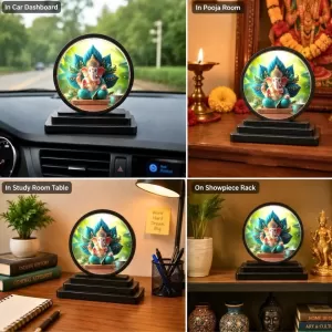 Premium Wooden Lord Ganesha Showpiece For Car Dashboard & Office Table | 4 X 4.5 Inch Sublimation Printed Decorative Stand | 4 Mm MDF | Home Decor | Made In India (F33351) Premium Wooden Lord Ganesha Showpiece For Car Dashboard & Office Table | 4 X 4.5 Inch Sublimation Printed Decorative Stand | 4 Mm MDF | Home Decor | Made In India (F33351)