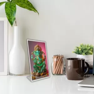 Car Desk/Table Top Lord Ganesha Acrylic L-Style Photo Stand - 2.5x3.5 Inches, Compact And Stylish Spiritual Display (F6656) Car Desk/Table Top Lord Ganesha Acrylic L-Style Photo Stand - 2.5x3.5 Inches, Compact And Stylish Spiritual Display (F6656)