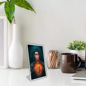 Car Desk/Table Top Jai Bajrang Bali Acrylic L-Style Photo Stand - 2.5x3.5 Inches, Compact And Stylish Spiritual Display (F6665) Car Desk/Table Top Jai Bajrang Bali Acrylic L-Style Photo Stand - 2.5x3.5 Inches, Compact And Stylish Spiritual Display (F6665)