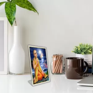 Car Desk/Table Top Shree Chaitanya Mahaprabhu Acrylic L-Style Photo Stand - 2.5x3.5 Inches, Compact And Stylish Spiritual Display (F6669) Car Desk/Table Top Shree Chaitanya Mahaprabhu Acrylic L-Style Photo Stand - 2.5x3.5 Inches, Compact And Stylish Spiritual Display (F6669)