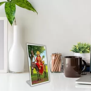 Car Desk/Table Top Jay Maa Sheetla Acrylic L-Style Photo Stand - 2.5x3.5 Inches, Compact And Stylish Spiritual Display (F6670) Car Desk/Table Top Jay Maa Sheetla Acrylic L-Style Photo Stand - 2.5x3.5 Inches, Compact And Stylish Spiritual Display (F6670)