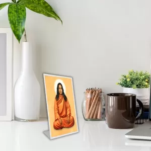 Car Desk/Table Top Paramahansa Yogananda Acrylic L-Style Photo Stand - 2.5x3.5 Inches, Compact And Stylish Spiritual Display (F6671) Car Desk/Table Top Paramahansa Yogananda Acrylic L-Style Photo Stand - 2.5x3.5 Inches, Compact And Stylish Spiritual Display (F6671)