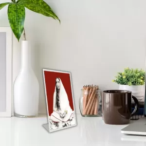 Car Desk/Table Top Shree Sarada Maa Acrylic L-Style Photo Stand - 2.5x3.5 Inches, Compact And Stylish Spiritual Display (F6697) Car Desk/Table Top Shree Sarada Maa Acrylic L-Style Photo Stand - 2.5x3.5 Inches, Compact And Stylish Spiritual Display (F6697)