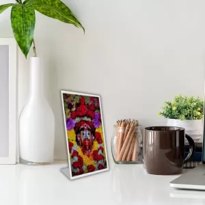 Car Desk/Table Top Maa Tara Acrylic L-Style Photo Stand - 2.5x3.5 Inches, Compact And Stylish Spiritual Display (F6701) Car Desk/Table Top Maa Tara Acrylic L-Style Photo Stand - 2.5x3.5 Inches, Compact And Stylish Spiritual Display (F6701)