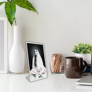 Car Desk/Table Top Sri Sarada Maa Acrylic L-Style Photo Stand - 2.5x3.5 Inches, Compact And Stylish Spiritual Display (F6704) Car Desk/Table Top Sri Sarada Maa Acrylic L-Style Photo Stand - 2.5x3.5 Inches, Compact And Stylish Spiritual Display (F6704)
