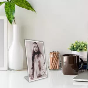 Car Desk/Table Top Paramahansa Yogananda Acrylic L-Style Photo Stand - 2.5x3.5 Inches, Compact And Stylish Spiritual Display (F6705) Car Desk/Table Top Paramahansa Yogananda Acrylic L-Style Photo Stand - 2.5x3.5 Inches, Compact And Stylish Spiritual Display (F6705)