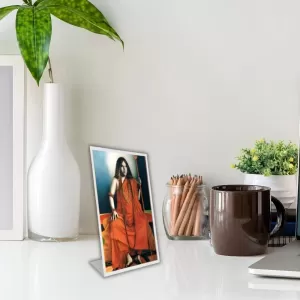 Car Desk/Table Top Swami Pranavananda Acrylic L-Style Photo Stand - 2.5x3.5 Inches, Compact And Stylish Spiritual Display (F6706) Car Desk/Table Top Swami Pranavananda Acrylic L-Style Photo Stand - 2.5x3.5 Inches, Compact And Stylish Spiritual Display (F6706)