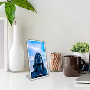 Car Desk/Table Top Adiyogi Shiva Acrylic L-Style Photo Stand - 2.5x3.5 Inches, Compact And Stylish Spiritual Display (F6710) Car Desk/Table Top Adiyogi Shiva Acrylic L-Style Photo Stand - 2.5x3.5 Inches, Compact And Stylish Spiritual Display (F6710)