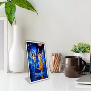 Car Desk/Table Top Lord Chaitanya Mahaprabhu And Nityananda Prabhu Acrylic L-Style Photo Stand - 2.5x3.5 Inches, Compact And Stylish Spiritual Display (F6725) Car Desk/Table Top Lord Chaitanya Mahaprabhu And Nityananda Prabhu Acrylic L-Style Photo Stand - 2.5x3.5 Inches, Compact And Stylish Spiritual Display (F6725)