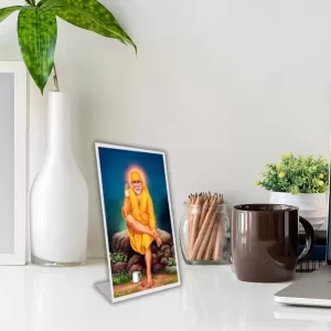 Car Desk/Table Top Sridhi Sai Baba Acrylic L-Style Photo Stand - 2.5x3.5 Inches, Compact And Stylish Spiritual Display (F6734) Car Desk/Table Top Sridhi Sai Baba Acrylic L-Style Photo Stand - 2.5x3.5 Inches, Compact And Stylish Spiritual Display (F6734)