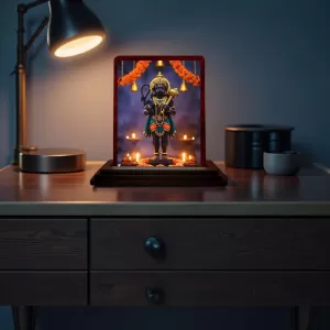 Car Desk/Table Top Lord Hanuman Wooden Photo Stand 3x4 Inches, Compact & Stylish Spiritual Display For Car, Home & Office (Pack Of 1) (F14139) Car Desk/Table Top Lord Hanuman Wooden Photo Stand 3x4 Inches, Compact & Stylish Spiritual Display For Car, Home & Office (Pack Of 1) (F14139)