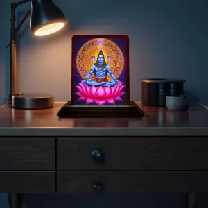 Car Desk/Table Top Lord Shiva Wooden Photo Stand 3x4 Inches, Compact & Stylish Spiritual Display For Car, Home & Office (Pack Of 1) (F14148) Car Desk/Table Top Lord Shiva Wooden Photo Stand 3x4 Inches, Compact & Stylish Spiritual Display For Car, Home & Office (Pack Of 1) (F14148)