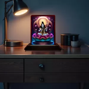 Car Desk/Table Top Lord Shiva Wooden Photo Stand 3x4 Inches, Compact & Stylish Spiritual Display For Car, Home & Office (Pack Of 1) (F14149) Car Desk/Table Top Lord Shiva Wooden Photo Stand 3x4 Inches, Compact & Stylish Spiritual Display For Car, Home & Office (Pack Of 1) (F14149)
