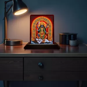 Car Desk/Table Top Goddess Maa Kali Wooden Photo Stand 3x4 Inches, Compact & Stylish Spiritual Display For Car, Home & Office (Pack Of 1) (F14175) Car Desk/Table Top Goddess Maa Kali Wooden Photo Stand 3x4 Inches, Compact & Stylish Spiritual Display For Car, Home & Office (Pack Of 1) (F14175)