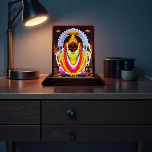 Car Desk/Table Top Goddess Maa Kali Wooden Photo Stand 3x4 Inches, Compact & Stylish Spiritual Display For Car, Home & Office (Pack Of 1) (F14178) Car Desk/Table Top Goddess Maa Kali Wooden Photo Stand 3x4 Inches, Compact & Stylish Spiritual Display For Car, Home & Office (Pack Of 1) (F14178)