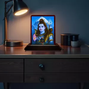 Car Desk/Table Top Lord Shiva Wooden Photo Stand 3x4 Inches, Compact & Stylish Spiritual Display For Car, Home & Office (Pack Of 1) (F14183) Car Desk/Table Top Lord Shiva Wooden Photo Stand 3x4 Inches, Compact & Stylish Spiritual Display For Car, Home & Office (Pack Of 1) (F14183)