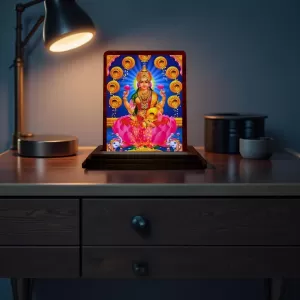 Car Desk/Table Top Goddess Lakshmi Wooden Photo Stand 3x4 Inches, Compact & Stylish Spiritual Display For Car, Home & Office (Pack Of 1) (F14189) Car Desk/Table Top Goddess Lakshmi Wooden Photo Stand 3x4 Inches, Compact & Stylish Spiritual Display For Car, Home & Office (Pack Of 1) (F14189)