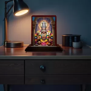 Car Desk/Table Top Sri Venkateshwara Swamy Wooden Photo Stand 3x4 Inches, Compact & Stylish Spiritual Display For Car, Home & Office (Pack Of 1) (F14238) Car Desk/Table Top Sri Venkateshwara Swamy Wooden Photo Stand 3x4 Inches, Compact & Stylish Spiritual Display For Car, Home & Office (Pack Of 1) (F14238)