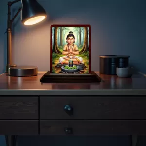 Car Desk/Table Top Lord Daattatreya Wooden Photo Stand 3x4 Inches, Compact & Stylish Spiritual Display For Car, Home & Office (Pack Of 1) (F14253) Car Desk/Table Top Lord Daattatreya Wooden Photo Stand 3x4 Inches, Compact & Stylish Spiritual Display For Car, Home & Office (Pack Of 1) (F14253)