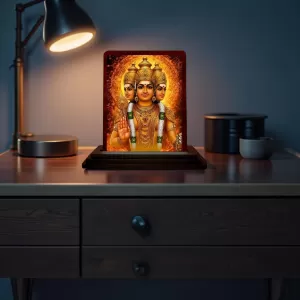 Car Desk/Table Top Lord Brahma Wooden Photo Stand 3x4 Inches, Compact & Stylish Spiritual Display For Car, Home & Office (Pack Of 1) (F14259) Car Desk/Table Top Lord Brahma Wooden Photo Stand 3x4 Inches, Compact & Stylish Spiritual Display For Car, Home & Office (Pack Of 1) (F14259)