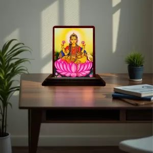 Car Desk/Table Top Goddess Lakshmi Wooden Photo Stand 3x4 Inches, Compact & Stylish Spiritual Display For Car, Home & Office (Pack Of 1) (F14276) Car Desk/Table Top Goddess Lakshmi Wooden Photo Stand 3x4 Inches, Compact & Stylish Spiritual Display For Car, Home & Office (Pack Of 1) (F14276)