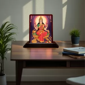 Car Desk/Table Top Goddess Lakshmi Wooden Photo Stand 3x4 Inches, Compact & Stylish Spiritual Display For Car, Home & Office (Pack Of 1) (F14277) Car Desk/Table Top Goddess Lakshmi Wooden Photo Stand 3x4 Inches, Compact & Stylish Spiritual Display For Car, Home & Office (Pack Of 1) (F14277)
