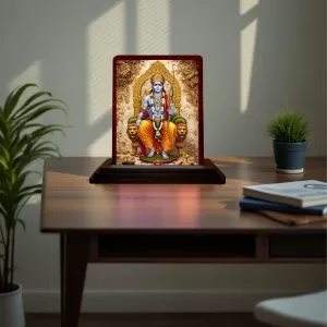 Car Desk/Table Top Lord Rama Wooden Photo Stand 3x4 Inches, Compact & Stylish Spiritual Display For Car, Home & Office (Pack Of 1) (F14280) Car Desk/Table Top Lord Rama Wooden Photo Stand 3x4 Inches, Compact & Stylish Spiritual Display For Car, Home & Office (Pack Of 1) (F14280)