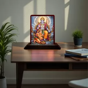 Car Desk/Table Top Lord Rama Hanuman Wooden Photo Stand 3x4 Inches, Compact & Stylish Spiritual Display For Car, Home & Office (Pack Of 1) (F14281) Car Desk/Table Top Lord Rama Hanuman Wooden Photo Stand 3x4 Inches, Compact & Stylish Spiritual Display For Car, Home & Office (Pack Of 1) (F14281)