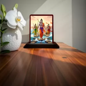 Car Desk/Table Top Lord Rama And Hanuman And Lakshman Wooden Photo Stand 3x4 Inches, Compact & Stylish Spiritual Display For Car, Home & Office (Pack Of 1) (F14306) Car Desk/Table Top Lord Rama And Hanuman And Lakshman Wooden Photo Stand 3x4 Inches, Compact & Stylish Spiritual Display For Car, Home & Office (Pack Of 1) (F14306)