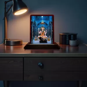 Car Desk/Table Top Lord Shiva Wooden Photo Stand 3x4 Inches, Compact & Stylish Spiritual Display For Car, Home & Office (Pack Of 1) (F14313) Car Desk/Table Top Lord Shiva Wooden Photo Stand 3x4 Inches, Compact & Stylish Spiritual Display For Car, Home & Office (Pack Of 1) (F14313)