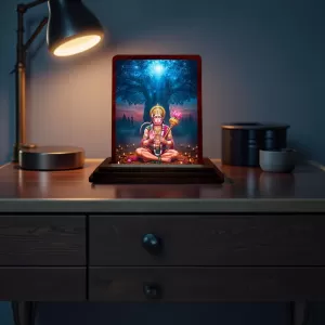 Car Desk/Table Top Lord Hanuman Wooden Photo Stand 3x4 Inches, Compact & Stylish Spiritual Display For Car, Home & Office (Pack Of 1) (F14344) Car Desk/Table Top Lord Hanuman Wooden Photo Stand 3x4 Inches, Compact & Stylish Spiritual Display For Car, Home & Office (Pack Of 1) (F14344)