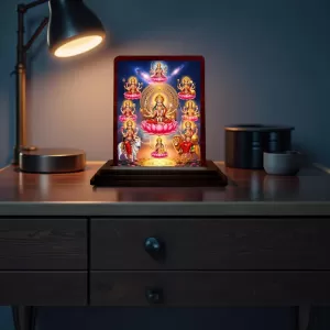 Car Desk/Table Top Ashta Lakshmi Wooden Photo Stand 3x4 Inches, Compact & Stylish Spiritual Display For Car, Home & Office (Pack Of 1) (F14354) Car Desk/Table Top Ashta Lakshmi Wooden Photo Stand 3x4 Inches, Compact & Stylish Spiritual Display For Car, Home & Office (Pack Of 1) (F14354)