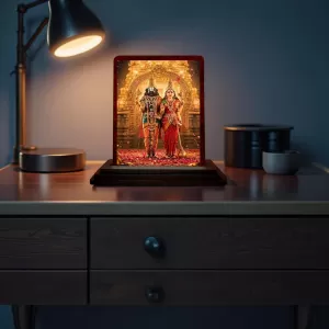 Car Desk/Table Top Lord Venkateswara With Goddess Lakshmi. Wooden Photo Stand 3x4 Inches, Compact & Stylish Spiritual Display For Car, Home & Office (Pack Of 1) (F14359) Car Desk/Table Top Lord Venkateswara With Goddess Lakshmi. Wooden Photo Stand 3x4 Inches, Compact & Stylish Spiritual Display For Car, Home & Office (Pack Of 1) (F14359)