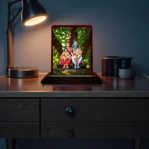 Car Desk/Table Top Lord Shiva Parvathi Wooden Photo Stand 3x4 Inches, Compact & Stylish Spiritual Display For Car, Home & Office (Pack Of 1) (F14368) Car Desk/Table Top Lord Shiva Parvathi Wooden Photo Stand 3x4 Inches, Compact & Stylish Spiritual Display For Car, Home & Office (Pack Of 1) (F14368)