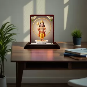 Car Desk/Table Top Lord Karthikeya Wooden Photo Stand 3x4 Inches, Compact & Stylish Spiritual Display For Car, Home & Office (Pack Of 1) (F14374) Car Desk/Table Top Lord Karthikeya Wooden Photo Stand 3x4 Inches, Compact & Stylish Spiritual Display For Car, Home & Office (Pack Of 1) (F14374)