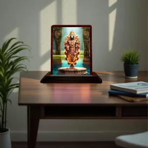 Car Desk/Table Top Lord Balaji Wooden Photo Stand 3x4 Inches, Compact & Stylish Spiritual Display For Car, Home & Office (Pack Of 1) (F14379) Car Desk/Table Top Lord Balaji Wooden Photo Stand 3x4 Inches, Compact & Stylish Spiritual Display For Car, Home & Office (Pack Of 1) (F14379)