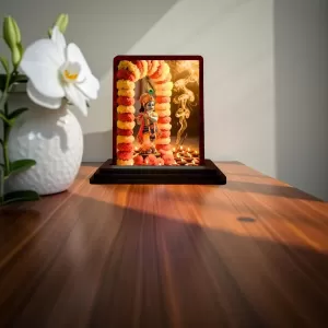 Car Desk/Table Top Lord Krishna Wooden Photo Stand 3x4 Inches, Compact & Stylish Spiritual Display For Car, Home & Office (Pack Of 1) (F14399) Car Desk/Table Top Lord Krishna Wooden Photo Stand 3x4 Inches, Compact & Stylish Spiritual Display For Car, Home & Office (Pack Of 1) (F14399)