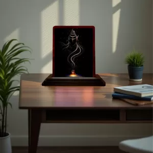 Car Desk/Table Top Lord Shiva Wooden Photo Stand 3x4 Inches, Compact & Stylish Spiritual Display For Car, Home & Office (Pack Of 1) (F14407) Car Desk/Table Top Lord Shiva Wooden Photo Stand 3x4 Inches, Compact & Stylish Spiritual Display For Car, Home & Office (Pack Of 1) (F14407)