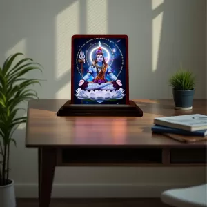 Car Desk/Table Top Lord Shiva Wooden Photo Stand 3x4 Inches, Compact & Stylish Spiritual Display For Car, Home & Office (Pack Of 1) (F14420) Car Desk/Table Top Lord Shiva Wooden Photo Stand 3x4 Inches, Compact & Stylish Spiritual Display For Car, Home & Office (Pack Of 1) (F14420)